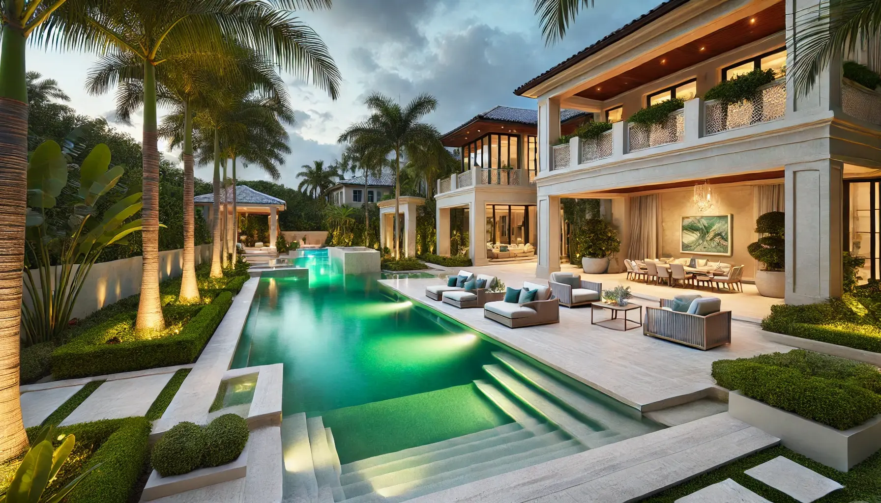 Slide AI-powered outdoor design tool visualization - Custom backyard and pool design software