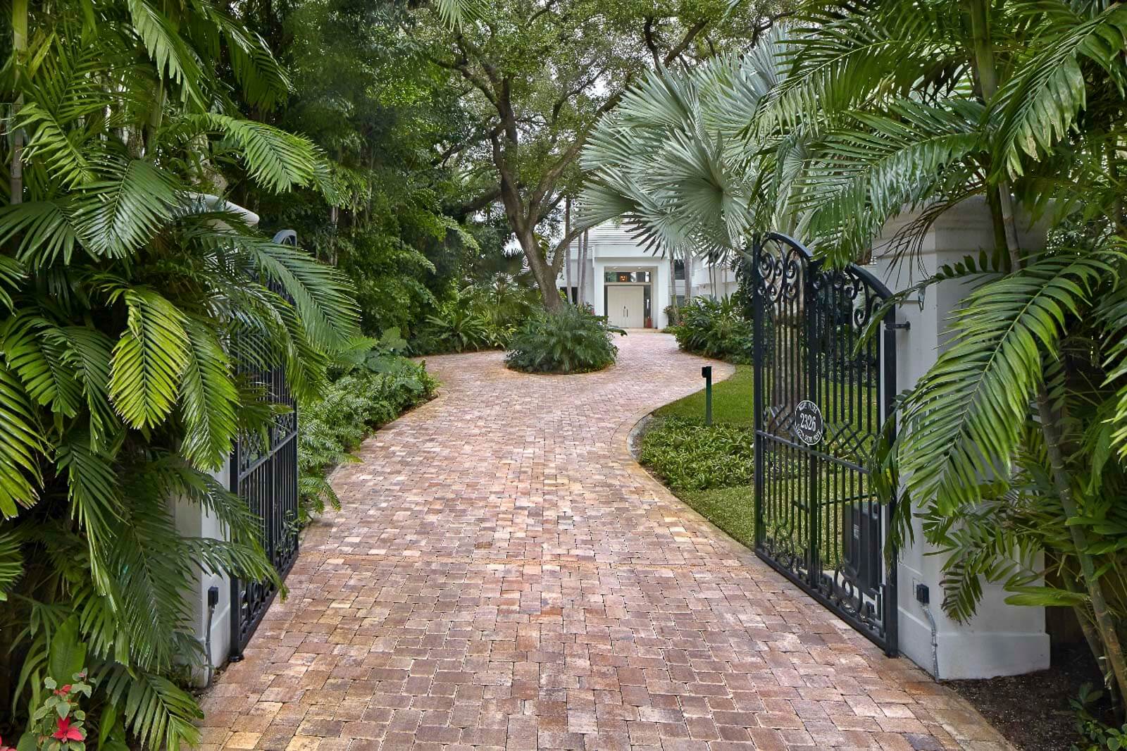 Beautiful brick paver installation with elegant design patterns