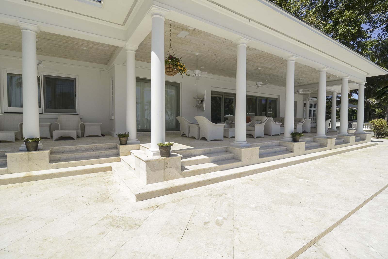 Custom designed patio with premium materials and elegant finish