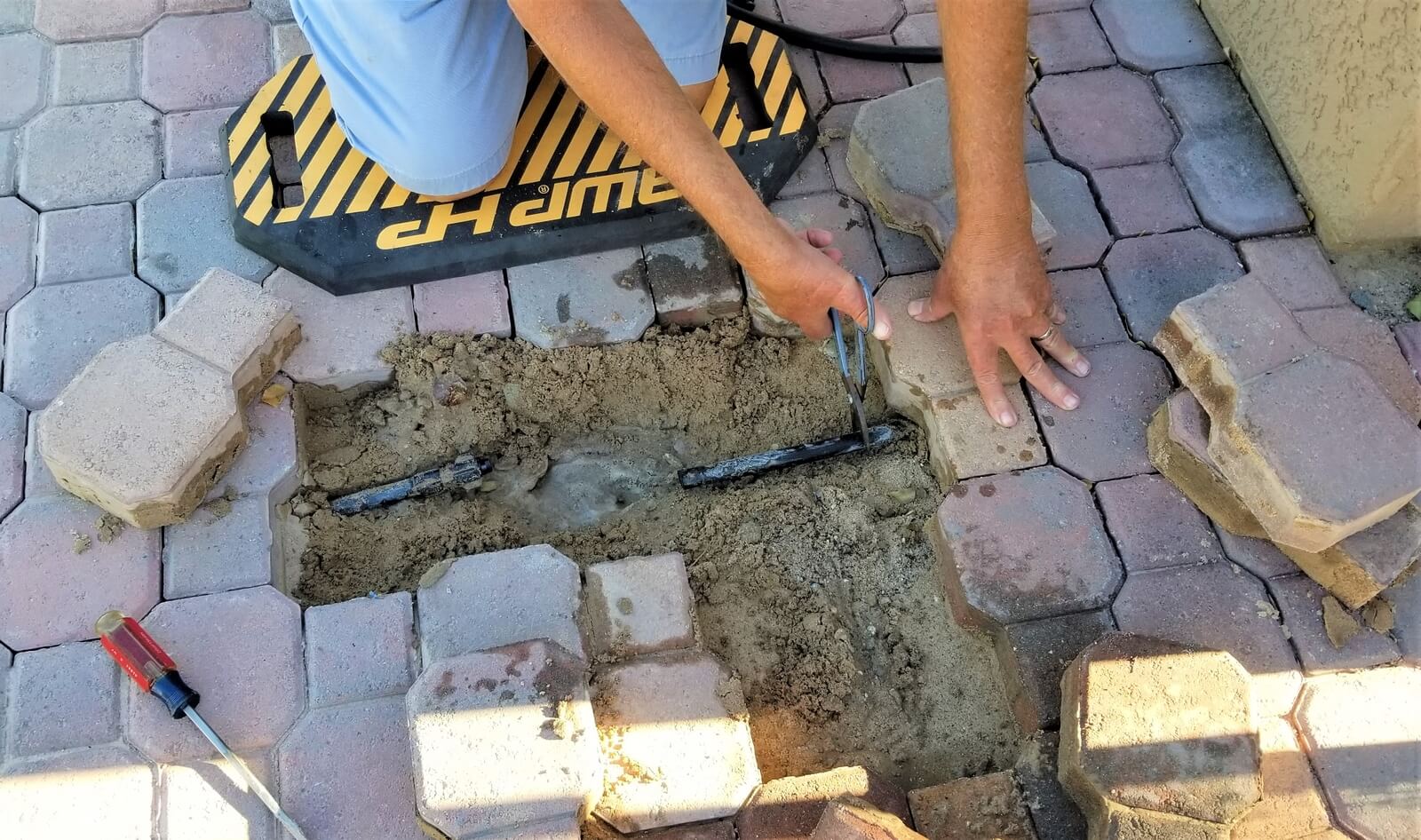 Professional paver sealing process with high-quality sealants
