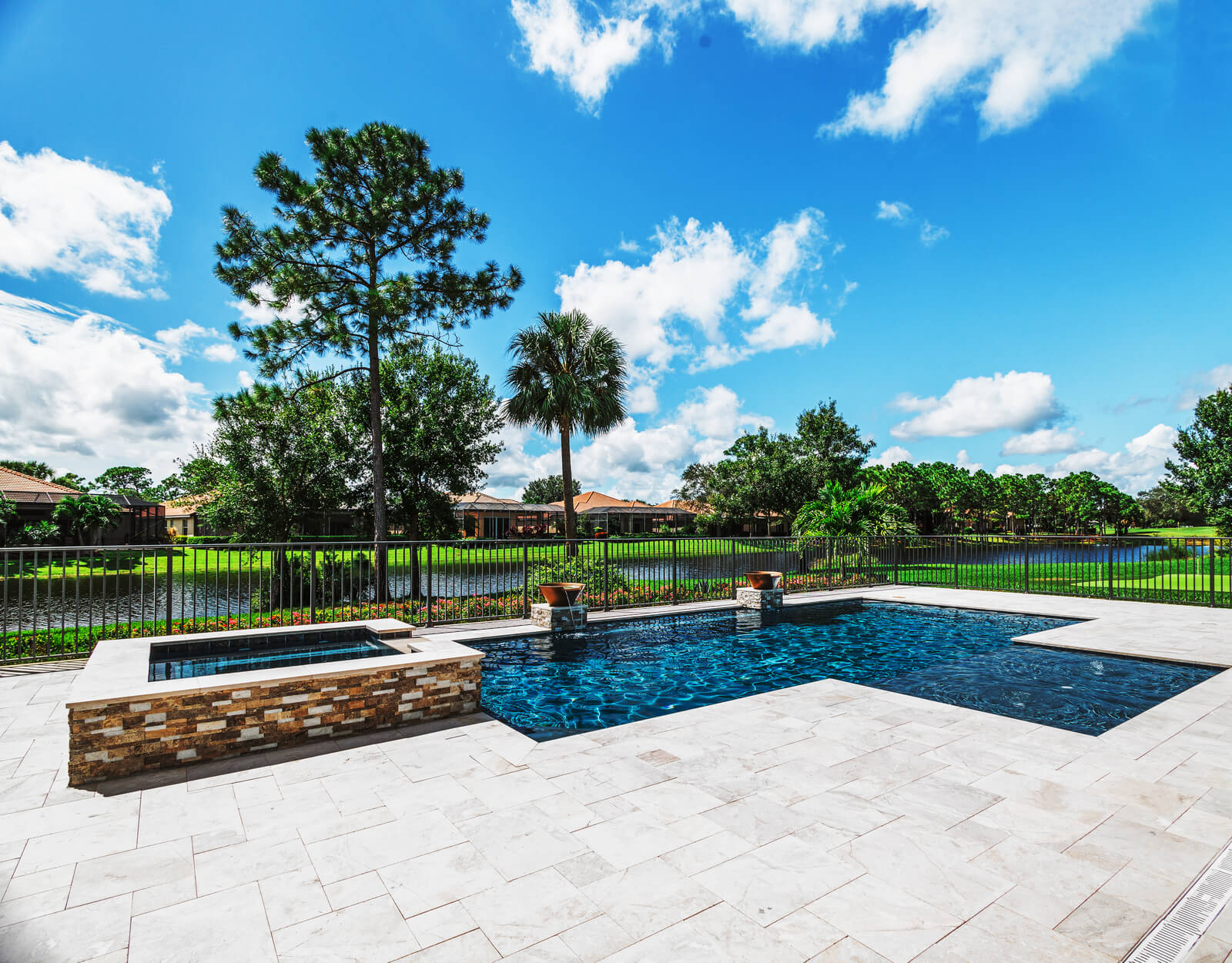 Professional pool construction process with detailed craftsmanship
