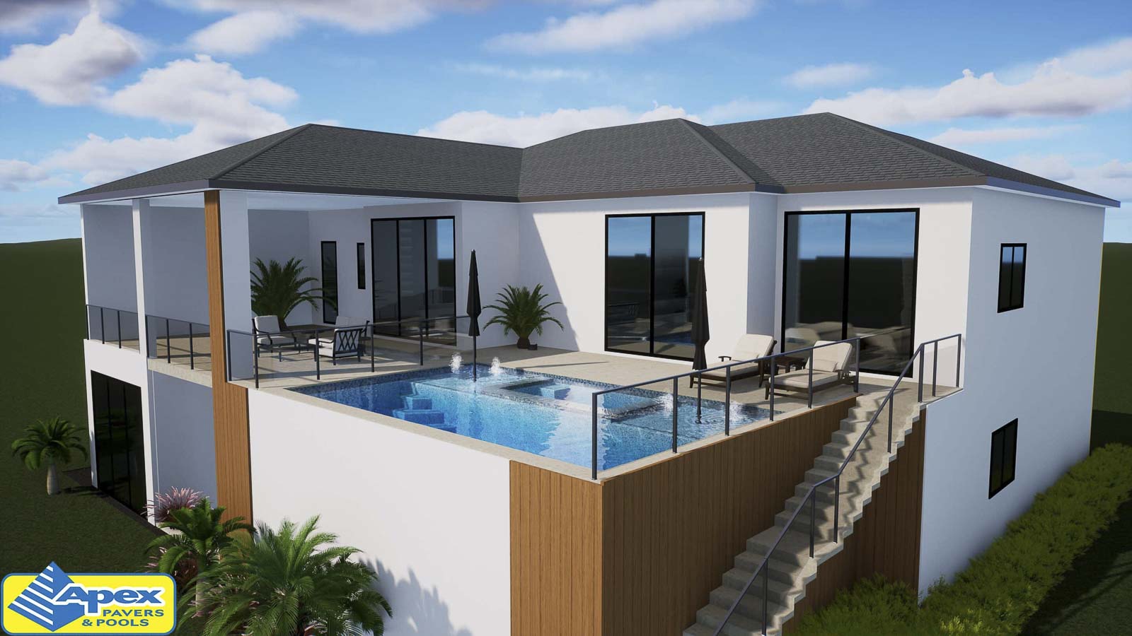 Pool design process consultation and 3D rendering services by professional pool designers
