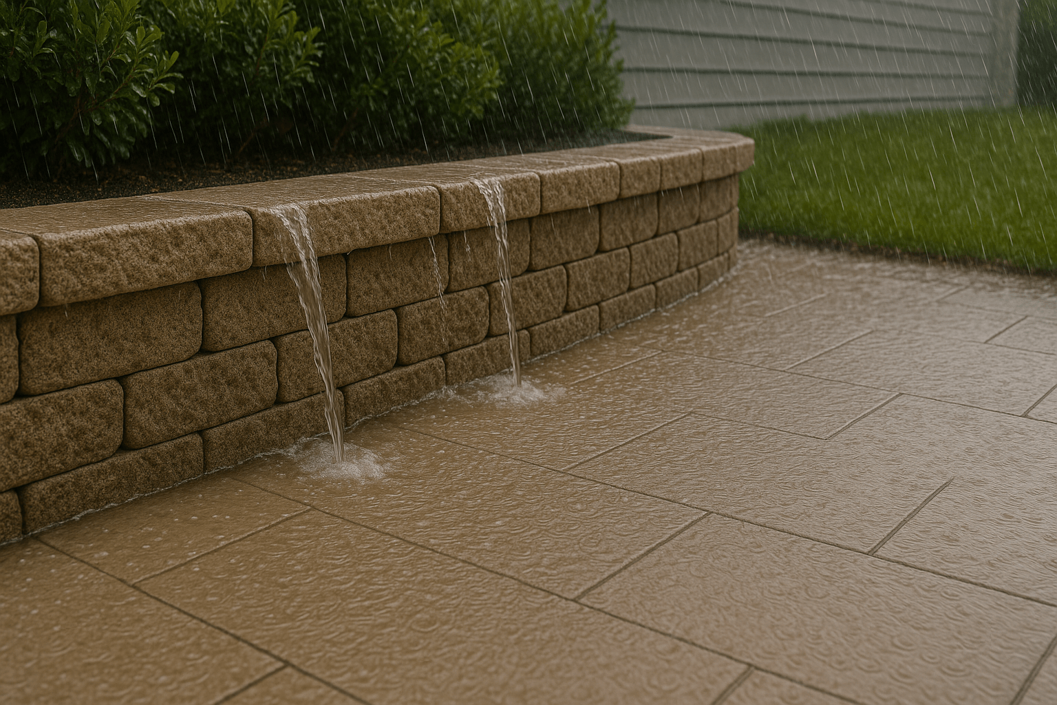 Improved water management with properly designed retaining walls