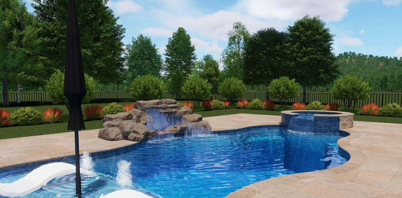 Render of a pool
