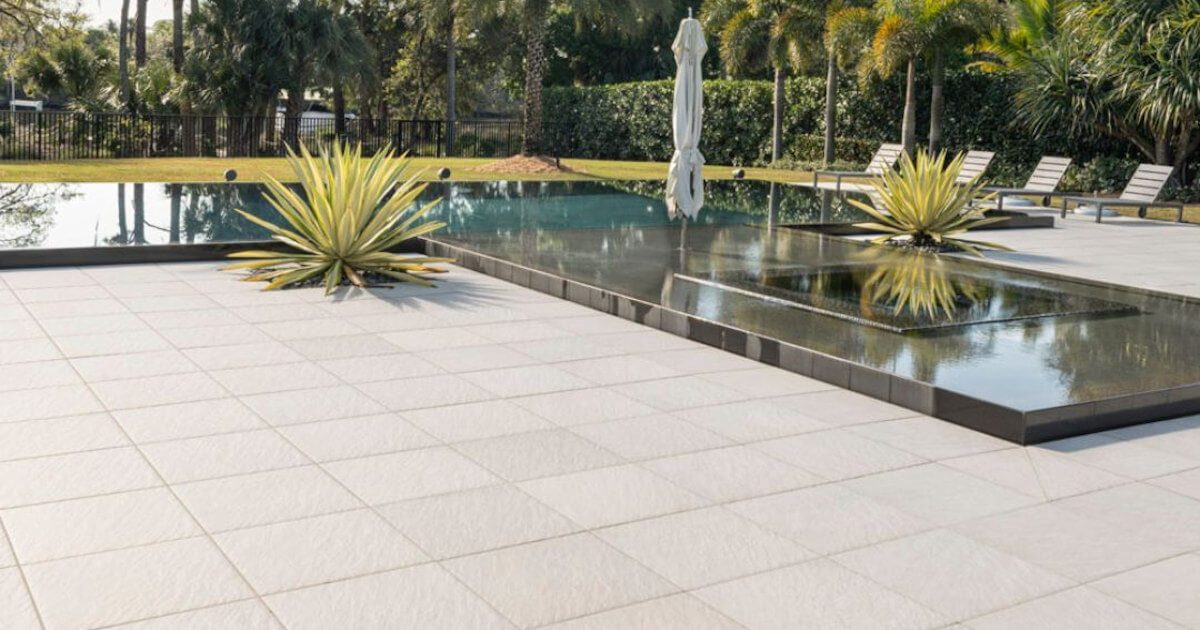 Elegant porcelain paver patterns and designs for outdoor spaces in Jupiter Island, Florida