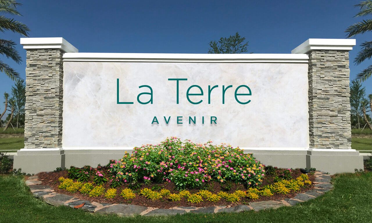 Natural beauty luxury pool design for La Terre at Avenir with lake views and preserve areas integration