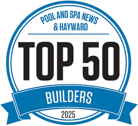 logo top 50 pool builder by pool and spa news & hayward